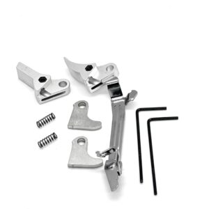 Alternative view of ⚡ New: Buy Value Glock FRT V2 6061 Aluminum Trigger Bar Kit 2x Shoe (Silver Curve and Flat) Gen 1 2 3 4, 9mm, .40, .357
