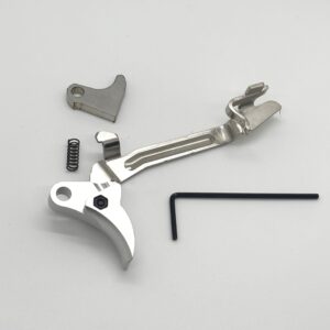 Alternative view of ⚡ New: Buy GLOCK FRT V2 6061 ALUMINUM TRIGGER BAR KIT, SILVER CURVE, GEN 1 2 3 4, 9mm, .40, .357